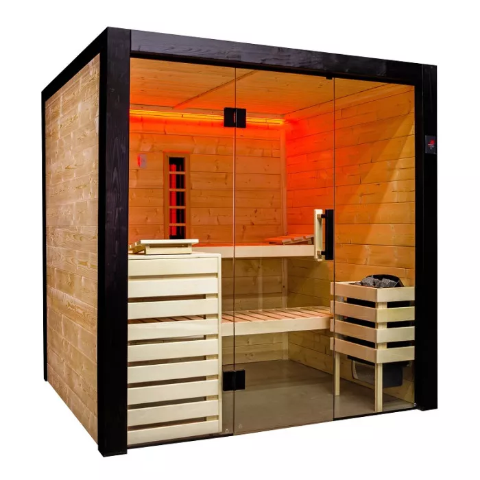 Sauna d'interieur family Hybrid - 1.96 m x 1.89 m x 2.04 m
