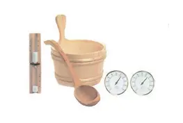 Kit accessoires sauna en bois