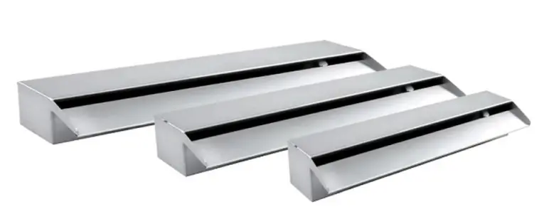 Lame d'eau inox 30 cm - 60 cm - 100 cm avec bac (30 cm)